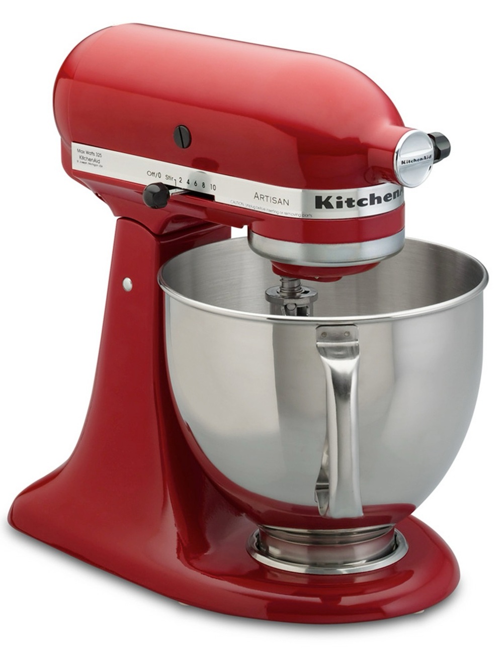 KitchenAid Red Stand Mixer with Stainless Bowl and Attachments 5 quart